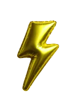 Gelber Blitz Ballon